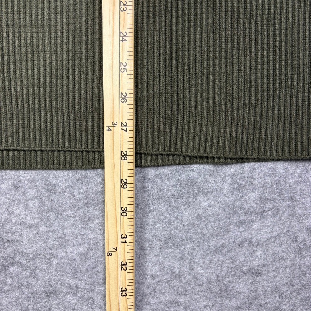 Banana Republic Organic Cotton Mock Neck Ribbed Sweater Mens Large Olive Green - Picture 6 of 6
